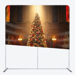 Lofaris Dark Room Light Christmas Tension Fabric Backdrop