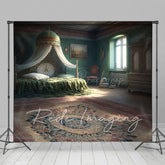 Lofaris Dark Vintage Princess Bedroom Photography Backdrop