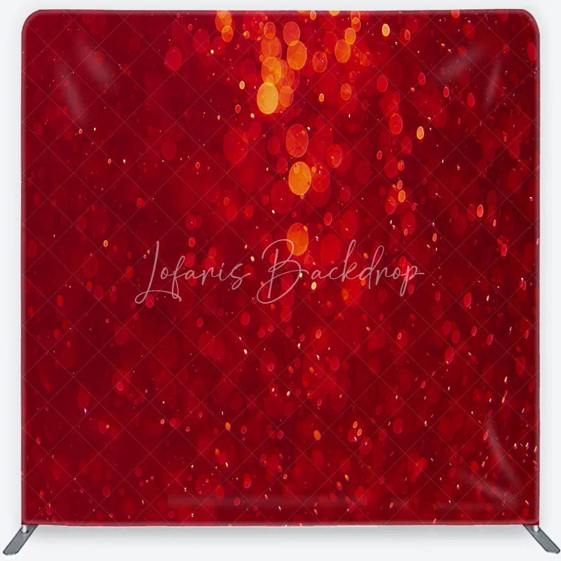 Lofaris Deep Red and Orange Bokeh Tension Fabric Backdrop Vibrant Light Sparkle Photography Background