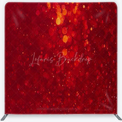 Lofaris Deep Red and Orange Bokeh Tension Fabric Backdrop Vibrant Light Sparkle Photography Background