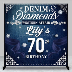 Lofaris Denim And Diamonds Western Custom Birthday Backdrop