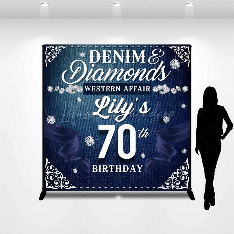 Lofaris Denim And Diamonds Western Custom Birthday Backdrop