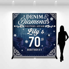 Lofaris Denim And Diamonds Western Custom Birthday Backdrop