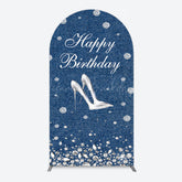 Lofaris Denim Diamond High Heel Happy Birthday Arch Backdrop