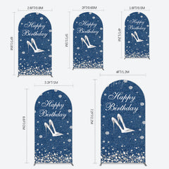 Lofaris Denim Diamond High Heel Happy Birthday Arch Backdrop