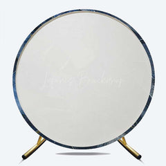 Lofaris Denim Random Splicing Round Birthday Backdrop