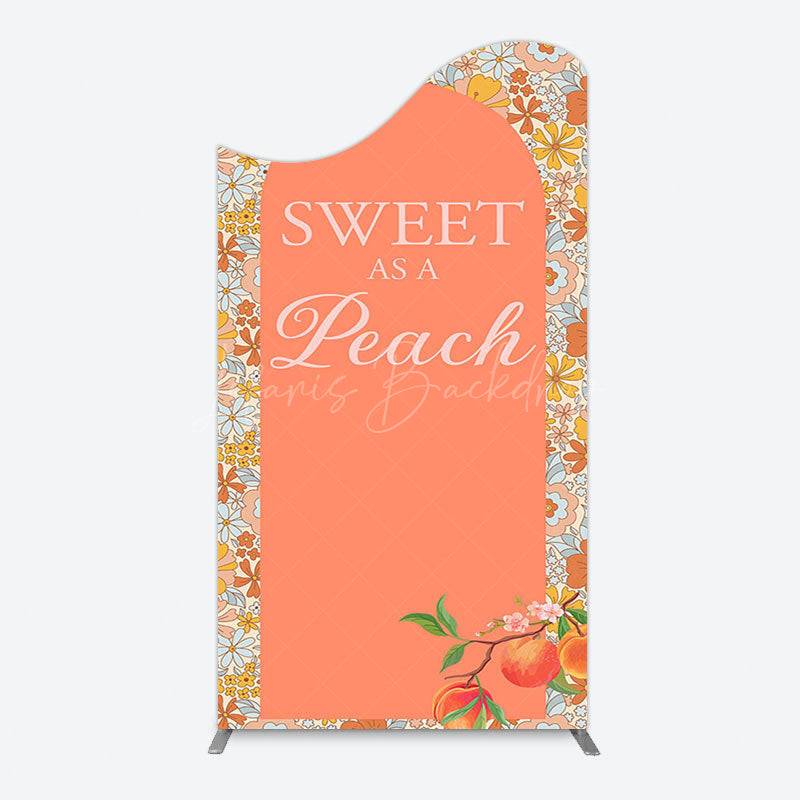 Lofaris Dense Daisy Floral Sweet As A Peach Arch Backdrop