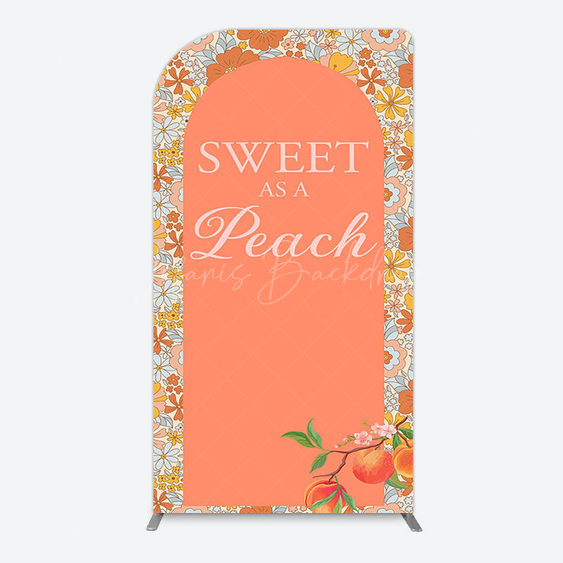 Lofaris Dense Daisy Floral Sweet As A Peach Arch Backdrop