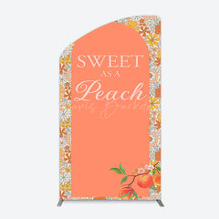 Lofaris Dense Daisy Floral Sweet As A Peach Arch Backdrop