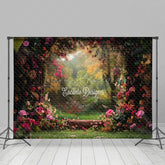 Lofaris Dense Floral Blurry Green Plant Spring Backdrop