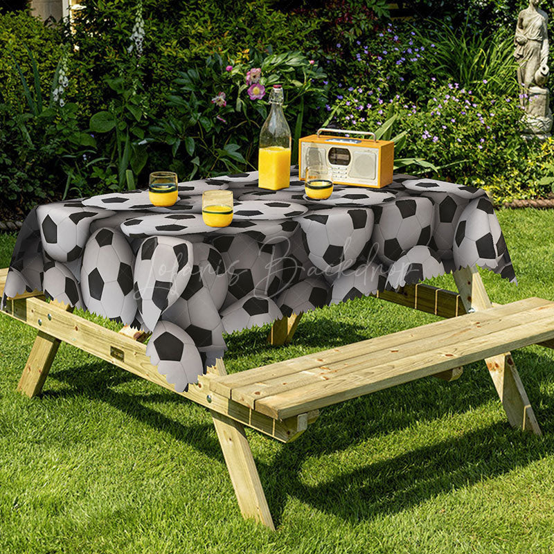 Lofaris Dense Football Print Sport Rectangular Tablecloth