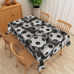 Lofaris Dense Football Print Sport Rectangular Tablecloth