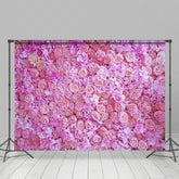 Lofaris Dense Pink Flowers Wedding Female Photo Backdrop
