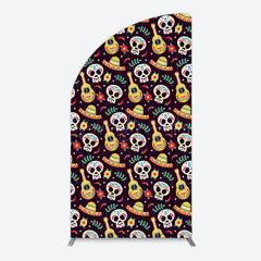 Lofaris Dense Skull Guitar Day Of The Dead Arch Backdrop
