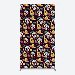 Lofaris Dense Skull Guitar Day Of The Dead Arch Backdrop