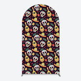 Lofaris Dense Skull Guitar Day Of The Dead Arch Backdrop