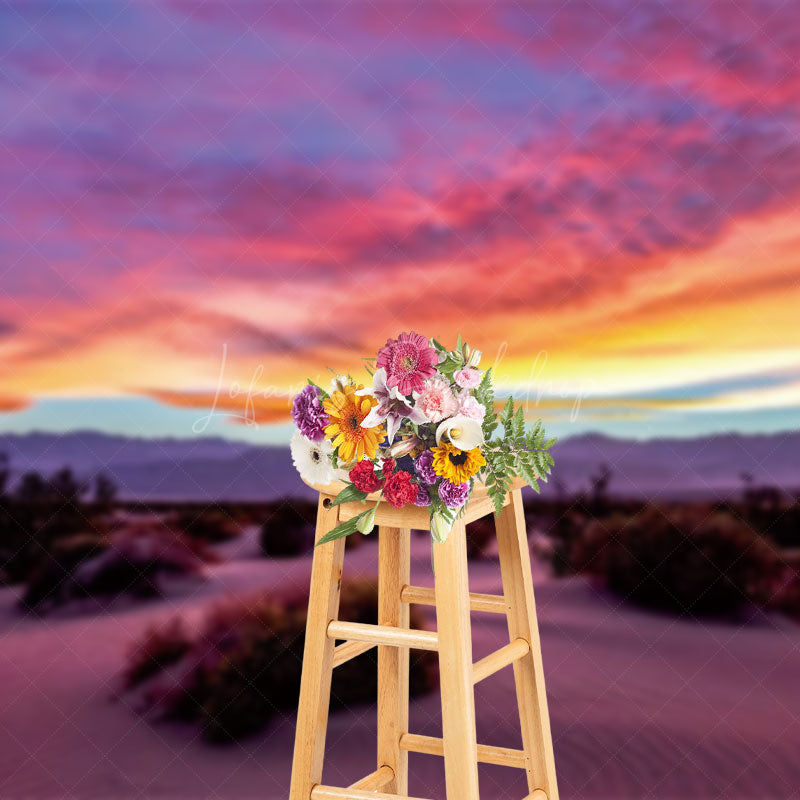 Lofaris Desert Gobi Beautiful Sunset Photography Backdrop