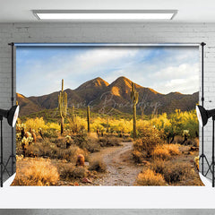 Lofaris Desert Gobi Cactus Mountain Sky Photography Backdrop