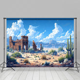 Lofaris Desert Ruins Mountain Blue Sky Scene Photo Backdrop