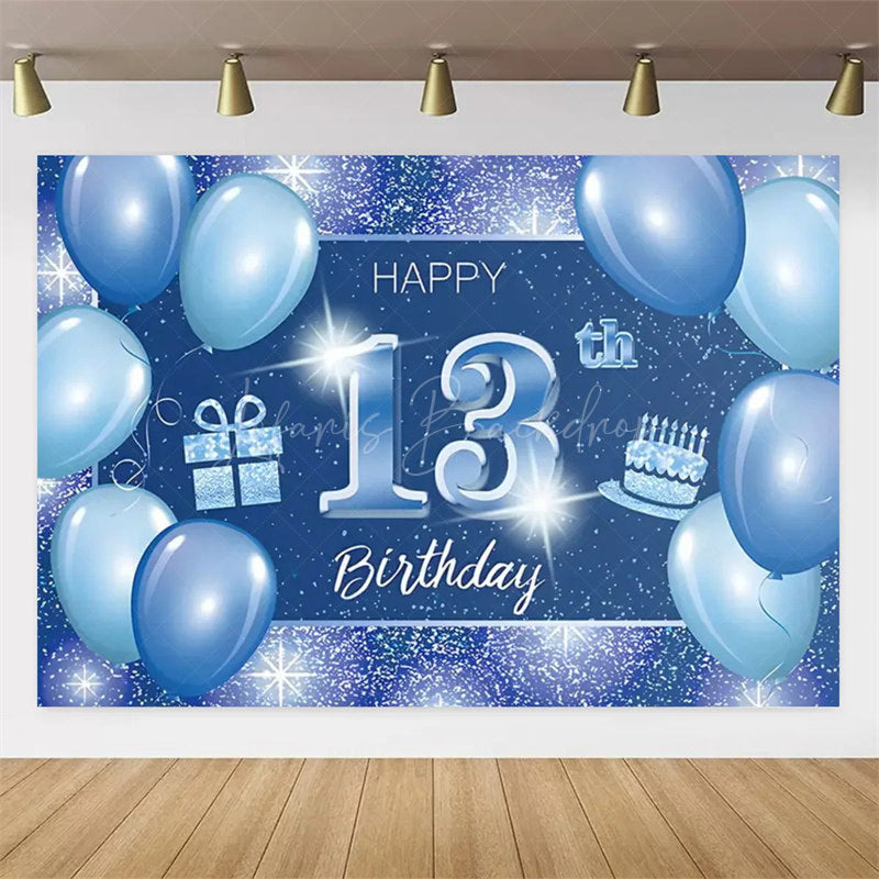 Lofaris Diamond 13th Birthday Backdrop,Glitter Party Decor Sparkling Teen Celebration Background