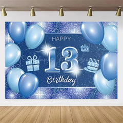 Lofaris Diamond 13th Birthday Backdrop,Glitter Party Decor Sparkling Teen Celebration Background