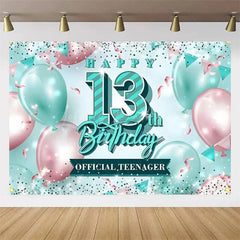 Lofaris Diamond 13th Birthday Backdrop,Glitter Party Decor Sparkling Teen Celebration Background