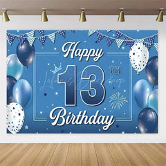 Lofaris Diamond 13th Birthday Backdrop,Glitter Party Decor Sparkling Teen Celebration Background