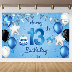 Lofaris Diamond 13th Birthday Backdrop,Glitter Party Decor Sparkling Teen Celebration Background