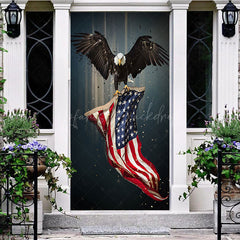 Lofaris Diamond Eagle Usa Flag Independence Day Door Cover