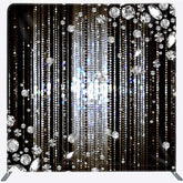 Lofaris Diamond Glitter Dots Black Tension Fabric Backdrop