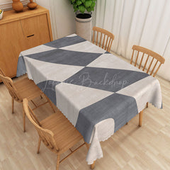 Lofaris Diamond Lattice Grey Rectangle Tablecloth For Home