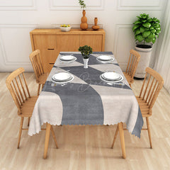 Lofaris Diamond Lattice Grey Rectangle Tablecloth For Home