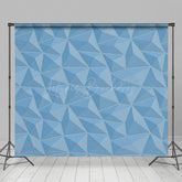 Lofaris Diamond Shape Blue Geo Abstract Textured Backdrop