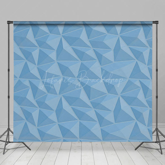 Lofaris Diamond Shape Blue Geo Abstract Textured Backdrop