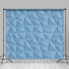 Lofaris Diamond Shape Blue Geo Abstract Textured Backdrop