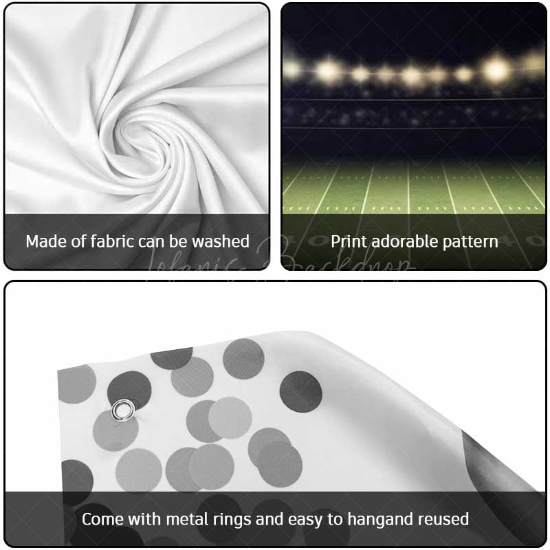 Lofaris Dim Light Football Field Grass Garage Door Banner