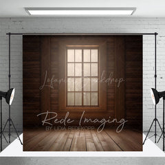 Lofaris Dim Vintage Wooden Cabin Window Photography Backdrop