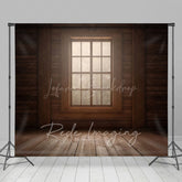 Lofaris Dim Vintage Wooden Cabin Window Photography Backdrop