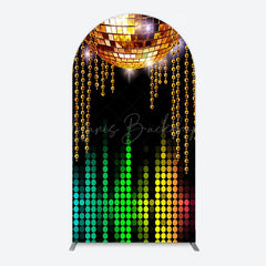 Lofaris Disco Ball Dance Party Bokeh Retro Arch Backdrop