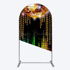 Lofaris Disco Ball Dance Party Bokeh Retro Arch Backdrop