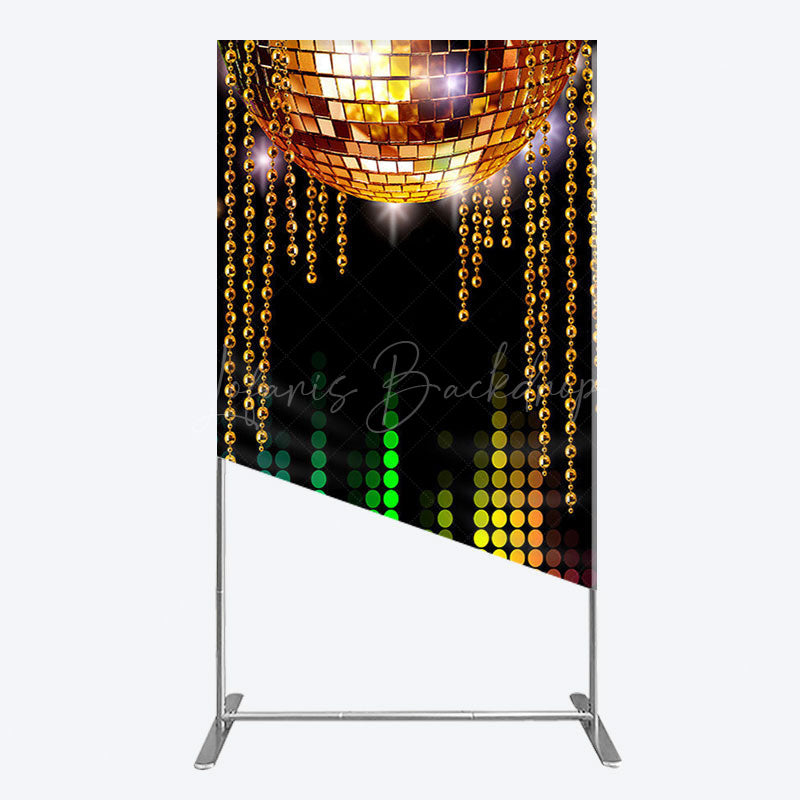 Lofaris Disco Ball Dance Party Bokeh Retro Rectangle Backdrop