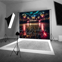 Lofaris Disco Balls Stage Backdrop Retro Dance Floor Party Lights Vibrant Club Event Photography Background