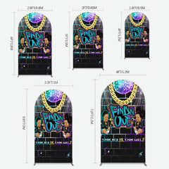 Lofaris Disco Sparkle Findn Out Gender Reveal Arch Backdrop
