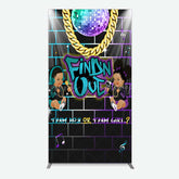 Lofaris Disco Sparkle Findn Out Gender Reveal Rectangle Backdrop