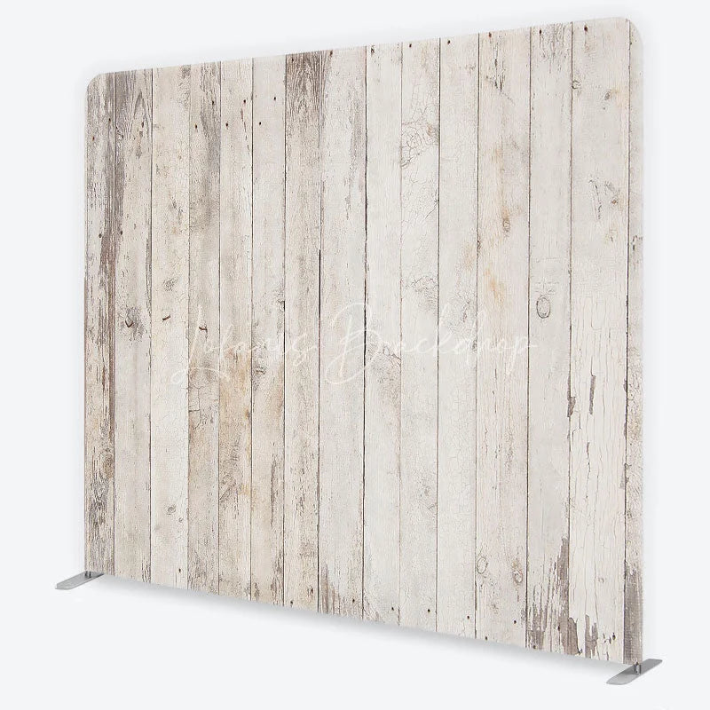 Lofaris Distressed Whitewashed Wood Plank Square Double-Sided Backdrop Rustic Farmhouse Style Photography Background