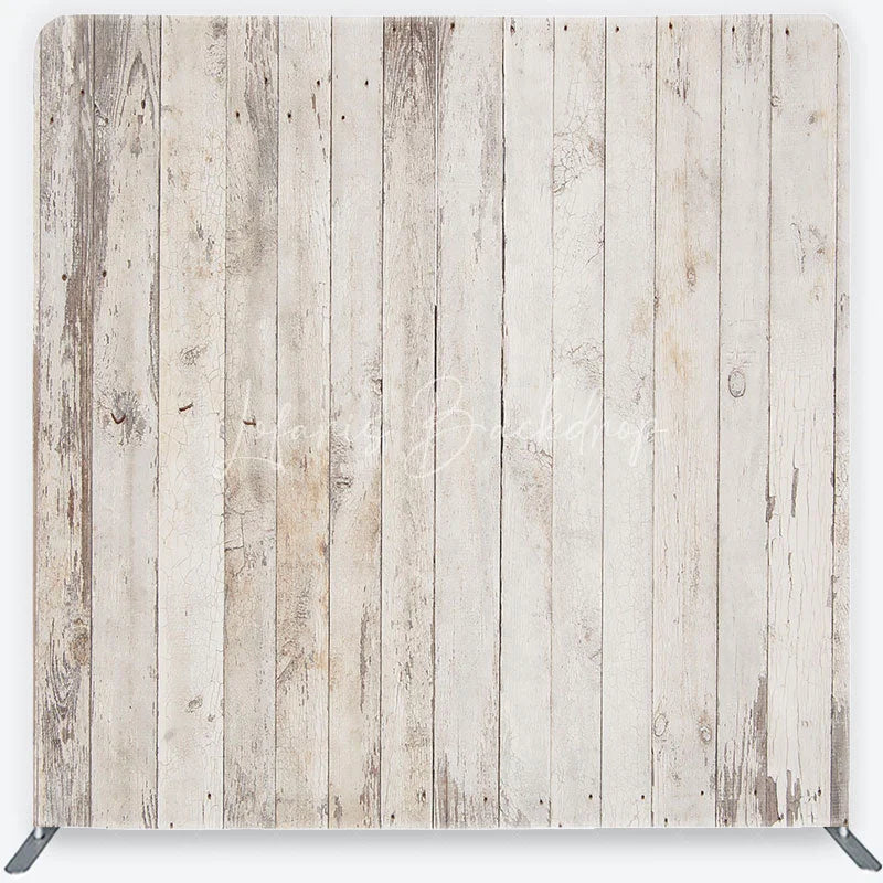 Lofaris Distressed Whitewashed Wood Plank Square Double-Sided Backdrop Rustic Farmhouse Style Photography Background
