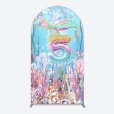 Lofaris Dive In A 5 Mermaid Birthday Glitter Arch Backdrop