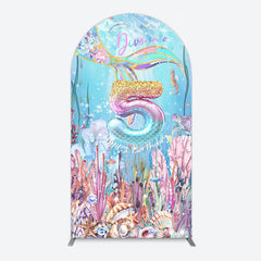 Lofaris Dive In A 5 Mermaid Birthday Glitter Arch Backdrop