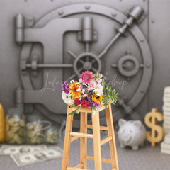 Lofaris Dollar Vault Rich Photography Cake Smash Backdrop