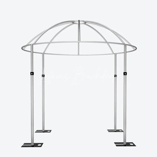 Lofaris Dome Canopy 10x10ft Pipe and Drape Stand Elegant Wedding Arch Frame Decorative Backdrop for Ceremony Party